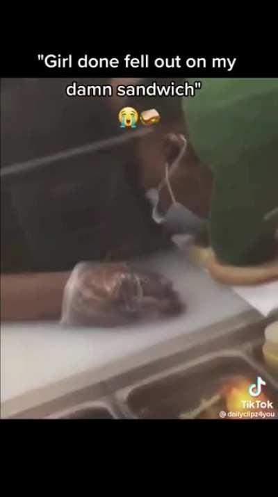 Subway employee nods out