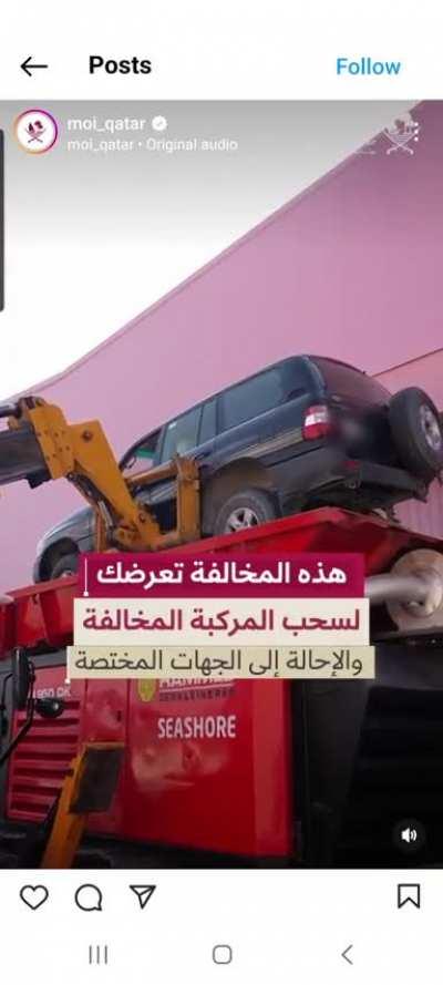 Qataris teaching their drivers a lesson
