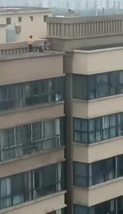 Just two kids casually playing.