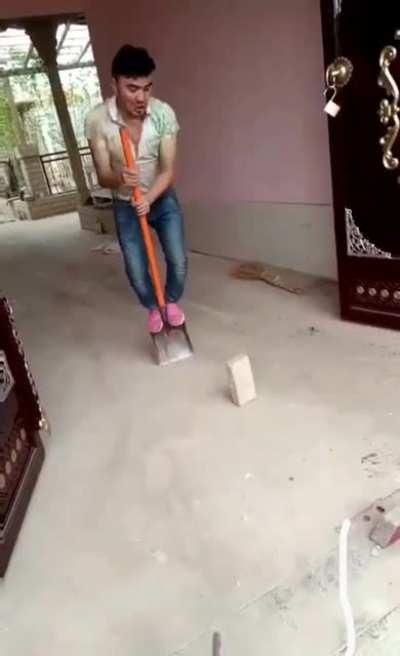 wcgw while trying to jump over a brick