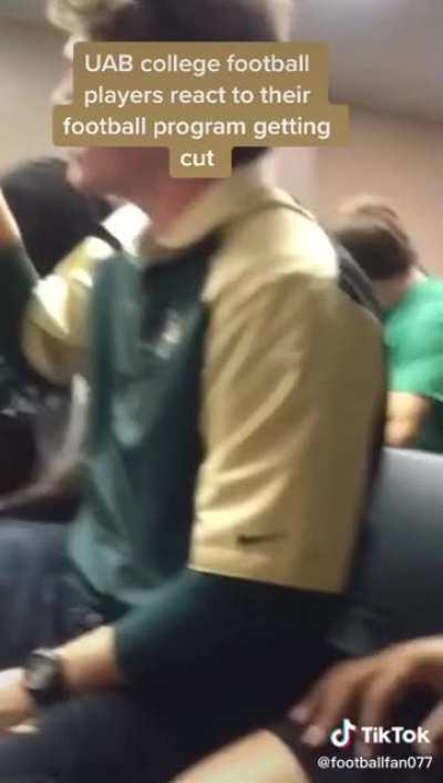 UAB football program gets cut and this is the reaction of the players