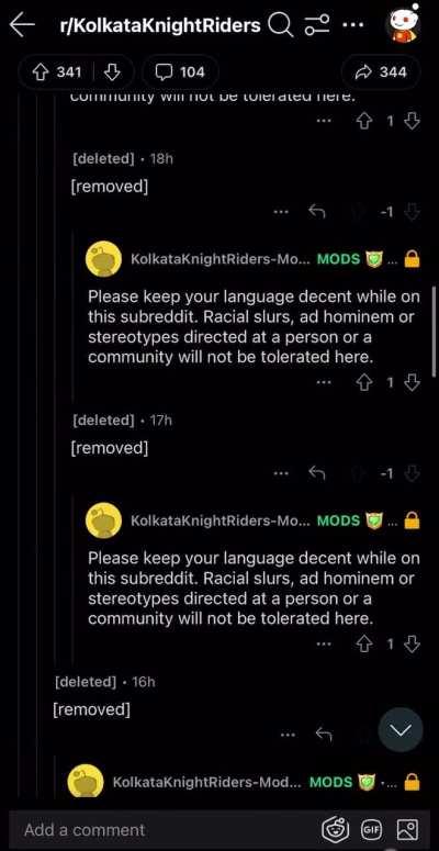 Most normal KKR comment box