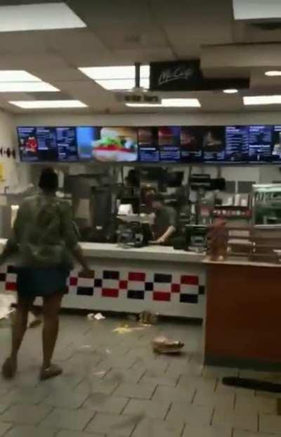 Her reaction when they messed up her McFleury