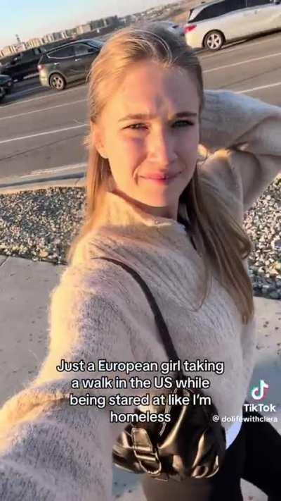 Main character thinks she’s euro-special but people just be stuck in traffic. 