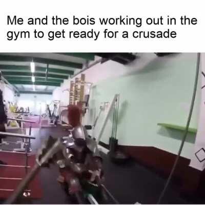 DEUS VULT! (I know, the song from Sabaton isn't about crusaders, but about the swiss guards)