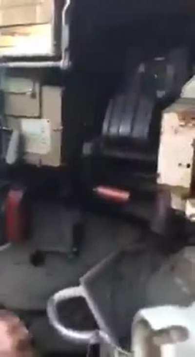 Ukrainian serviceman nearly spills his coffee after firing an 73mm OG-15BG round