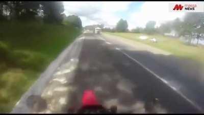 Drunk driver tries to runover biker multiple times