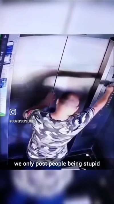 He tried holding the elevator but ended up ruining it