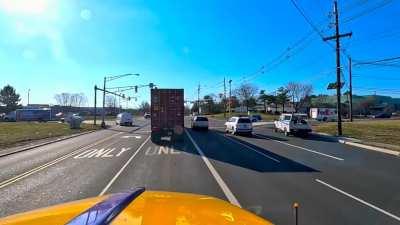 Let me just blindly dive into moving traffic to make this left turn