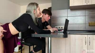 Fucking infront of her bf