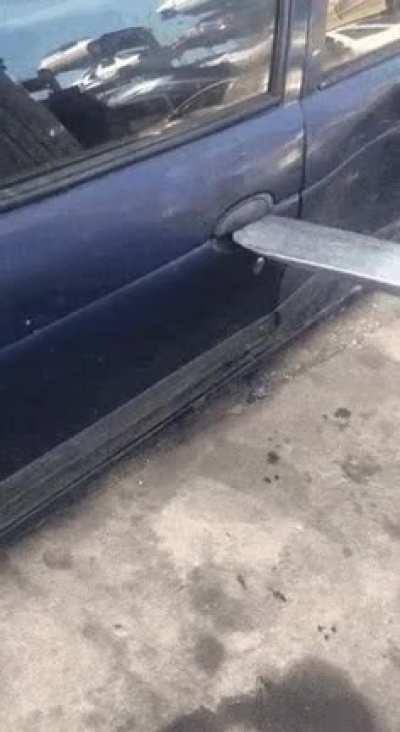 The forklift master's opening.