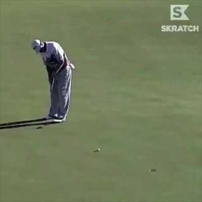 Nobody will ever celebrate a missed putt better than Woody Austin.