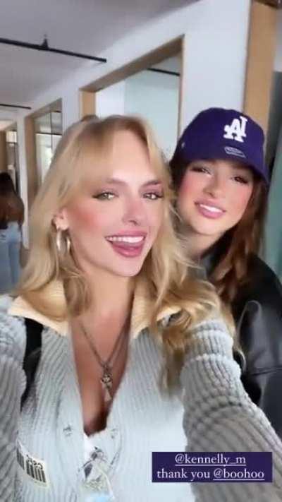 smiling with a friend