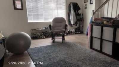 My wife and I occasionally hear footsteps when nobody is there and sometimes this is followed by our rocking chair moving. I setup a motion capture camera over the weekend and this happened.