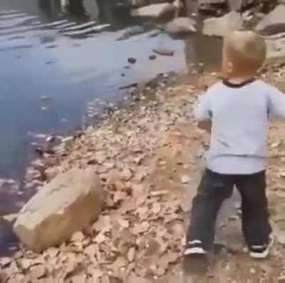 Ahh, kids and throwing atone.