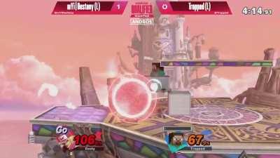 Minecraft Steve casually bairs through Power Geyser