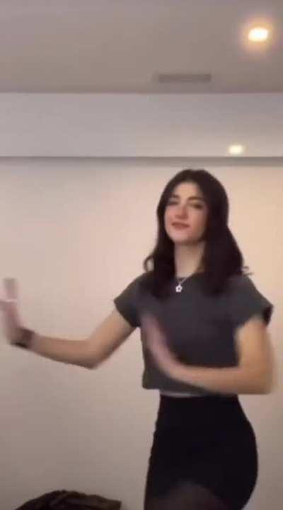 Braless and almost flashed us