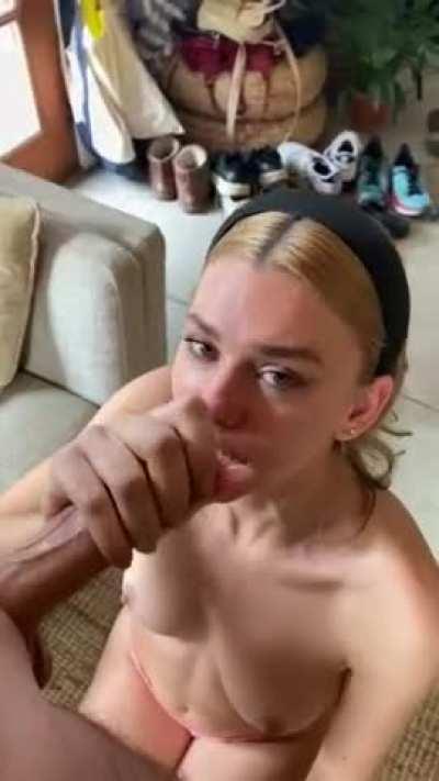 I love stroking his big dick