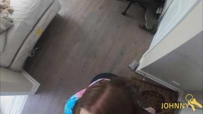 My neighbors bf is out on a work trip