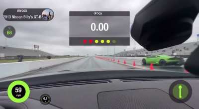 3500hp GT-R goes 58-236mph in 6 seconds.