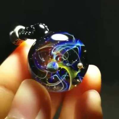 Galaxy inside a glass sphere
