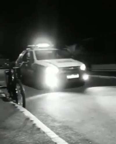 They were just dancing until the police arrived, then the police ask them to keep dancing