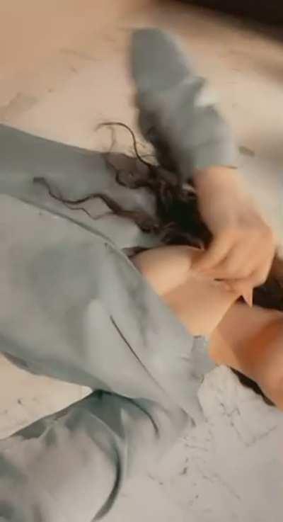 I wear a minimizer bra in public to hide these huge natural tits