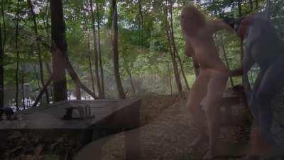 Spitroasted in the woods