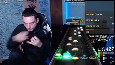 (WARNING: LOUD) Twitch Streamer CarnyJared Full Combos Through The Fire and  Flames at 200% Speed after thousands of hours