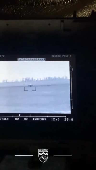 Footage of a Ukrainian soldier attacking a Russian turtle tank with a Stugna-P ATGM.