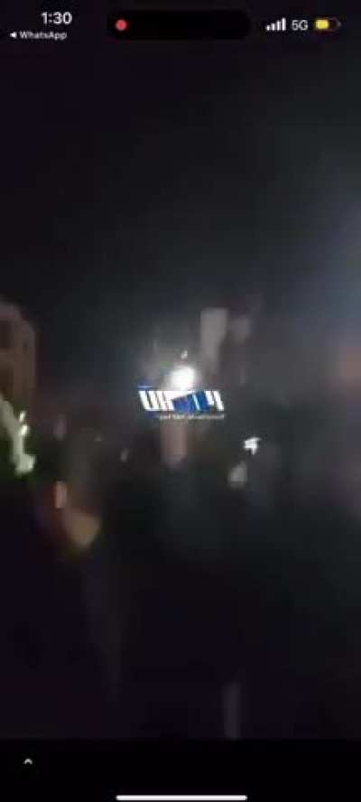 The moment of demolishing the statue of Hafez al-Assad in the heart of Homs