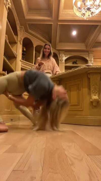 Her Flexibility and core strength are both insane.