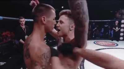 Bragging in front of your opponent