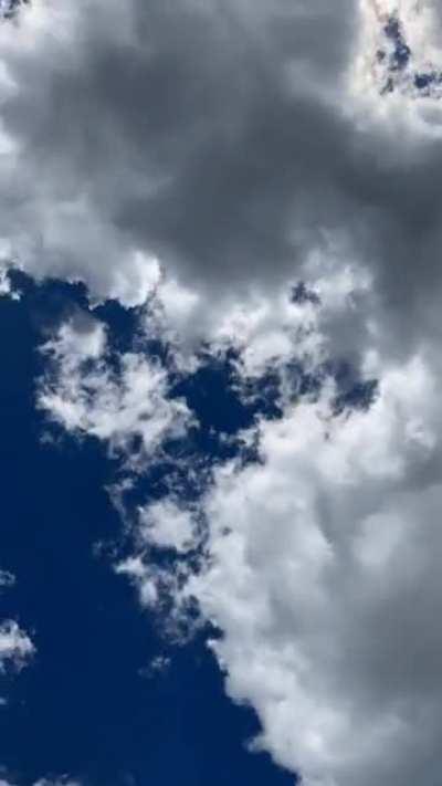 Wish I was tripping instead of at work, these clouds are incredible. Time lapse turned out way cooler than expected