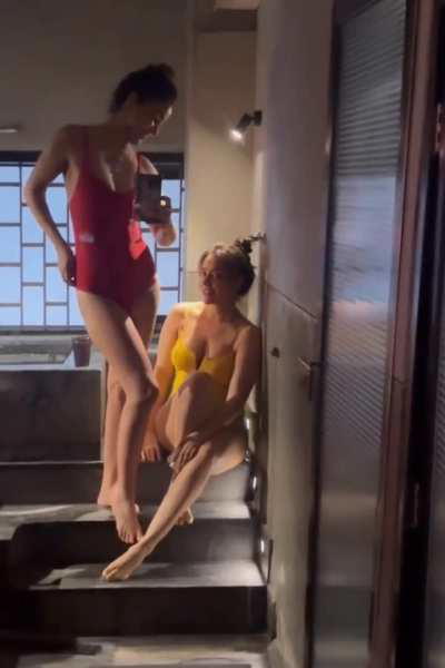 With Aisha for cold plunge bath