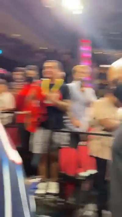 NBA rookie Jalen Green gives his shoe to a young fan and the kid cries tears of joy!