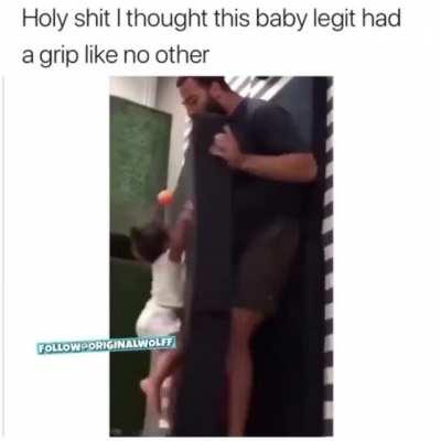Baby with superhuman strength