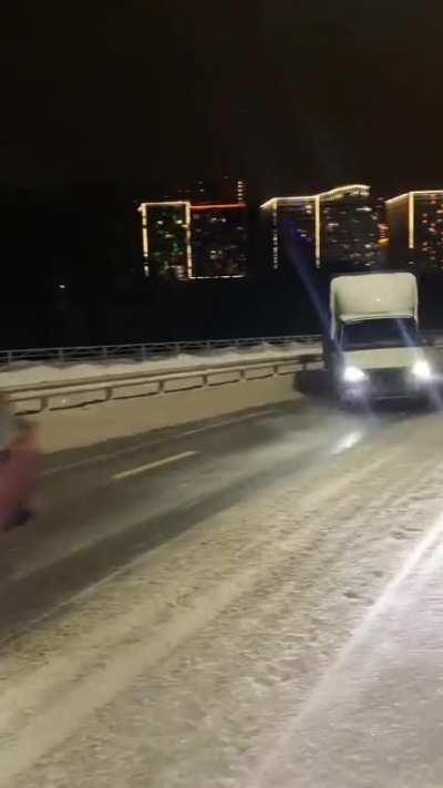 Just a 2JZ powered delivery truck getting its drift on 