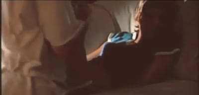 What a whore! While her bf is in the bedroom.. she just sits there and let’s his friend fold her in half and fuck her on the sofa.