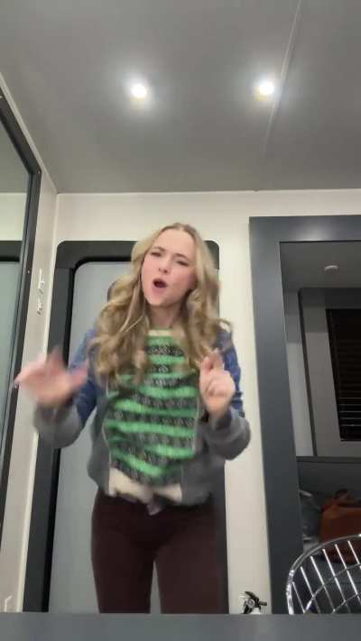 Madison in her trailer for Jumanji 3 TikTok 1/12/2026