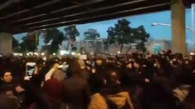 Iranians and university students protesting against the Iranian Islamic Public. Some chants include “Our enemy is right here, they lie when they say it’s America.”