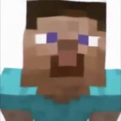 steve sings baka mitai and stares to your soul