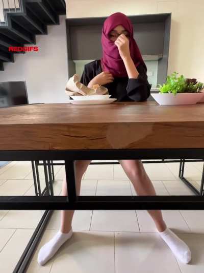 Breakfast for my sultan is under the table