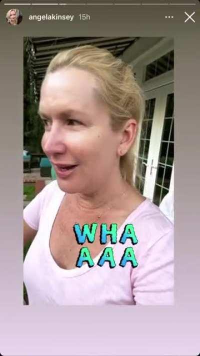 Angela's exciting morning walk.