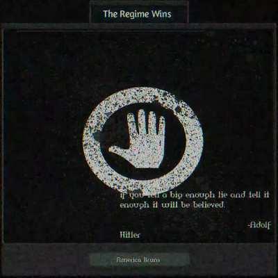 Regime wins the American collapse!(Custom super event)