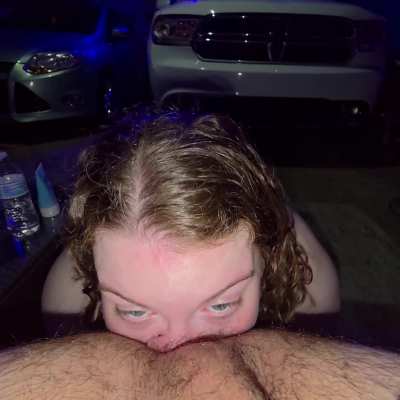 Her blue eyes looking at me while her tongue is in my ass 🍑👅