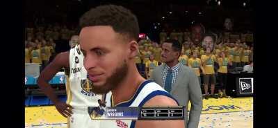 Steph Curry being Steph Curry. This happen to anyone else or just a glitch? Lmao