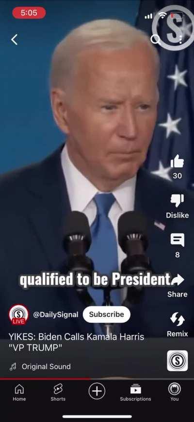 Biden Refers to Kamala as VP Trump 🤔