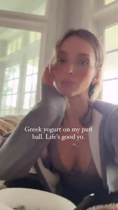 Greek yogurt - IG Story August 2024