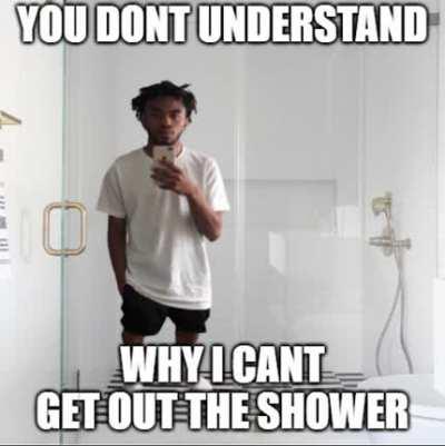 why cant kevin get out the shower